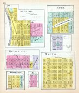 Scandia, Cuba, Republic City, Mystic, Adell, White Rock, Ida, Kansas State Atlas 1887